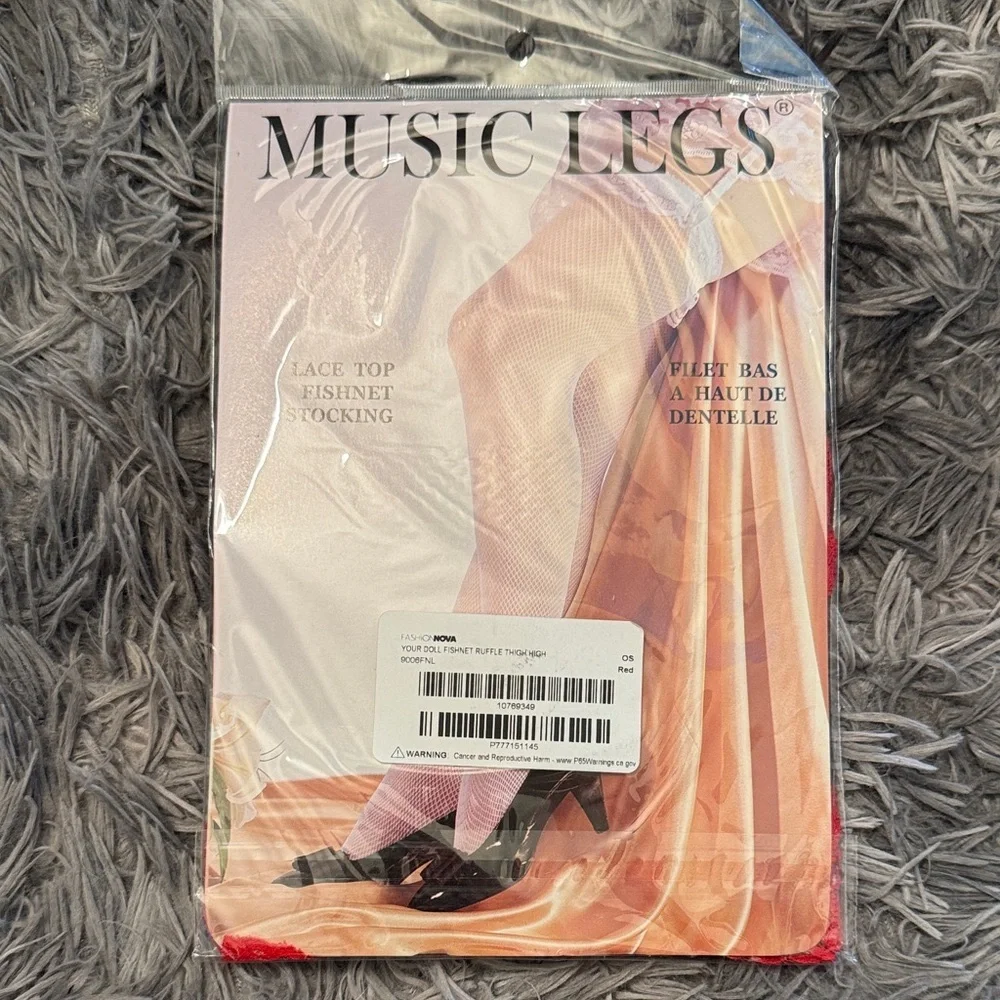 Your Doll Red Fishnet Thigh Highs NEW 🏷️